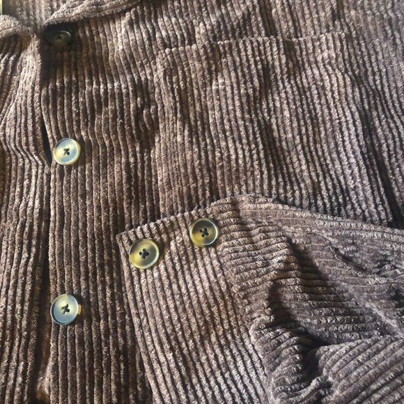 🏷️NWT: Halara Corduroy-Look Button Down Shirt/Shacket Size Med. (# 1) - Picture 3 of 5
